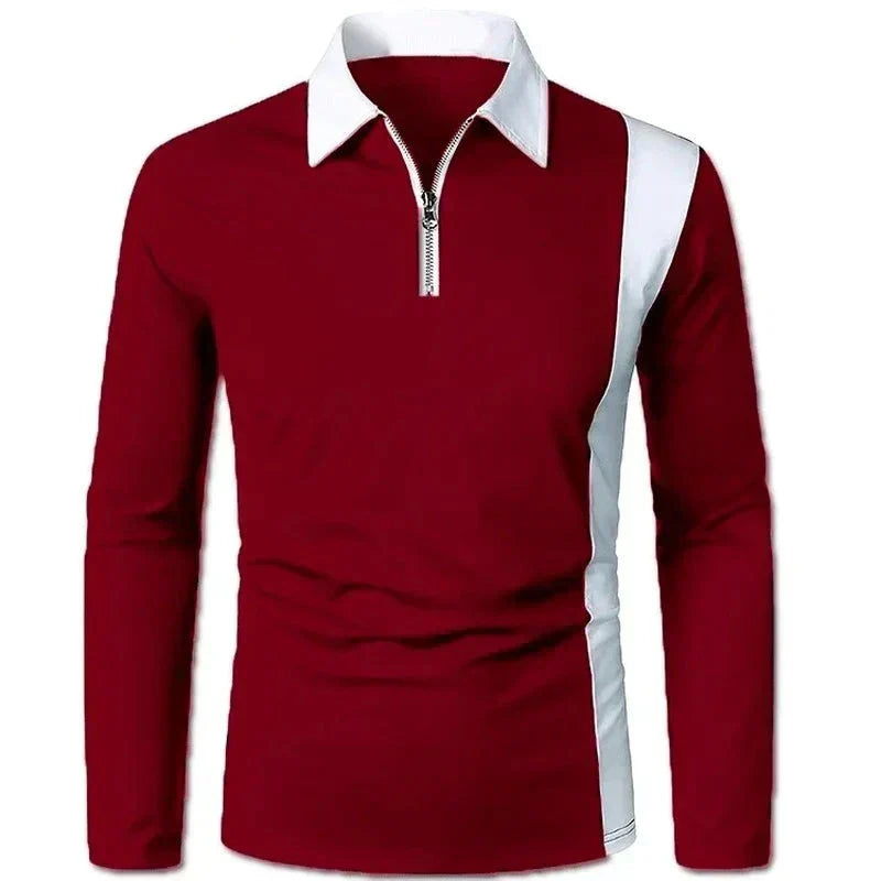 Heren Lange Mouwen Polo Shirt Padrony Zevyn