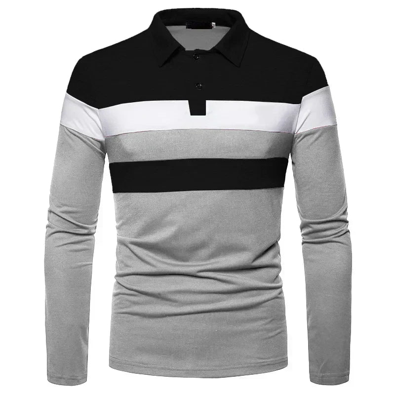 Heren Poloshirt met Lange Mouwen Slingint Zevyn