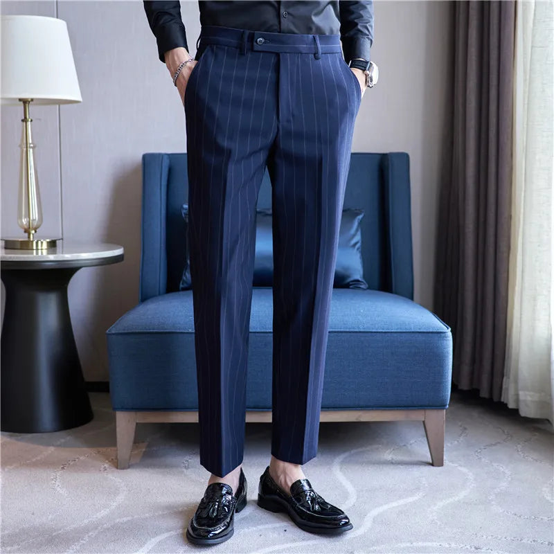 Pinstripe Pakbroek voor Heren Zevyn