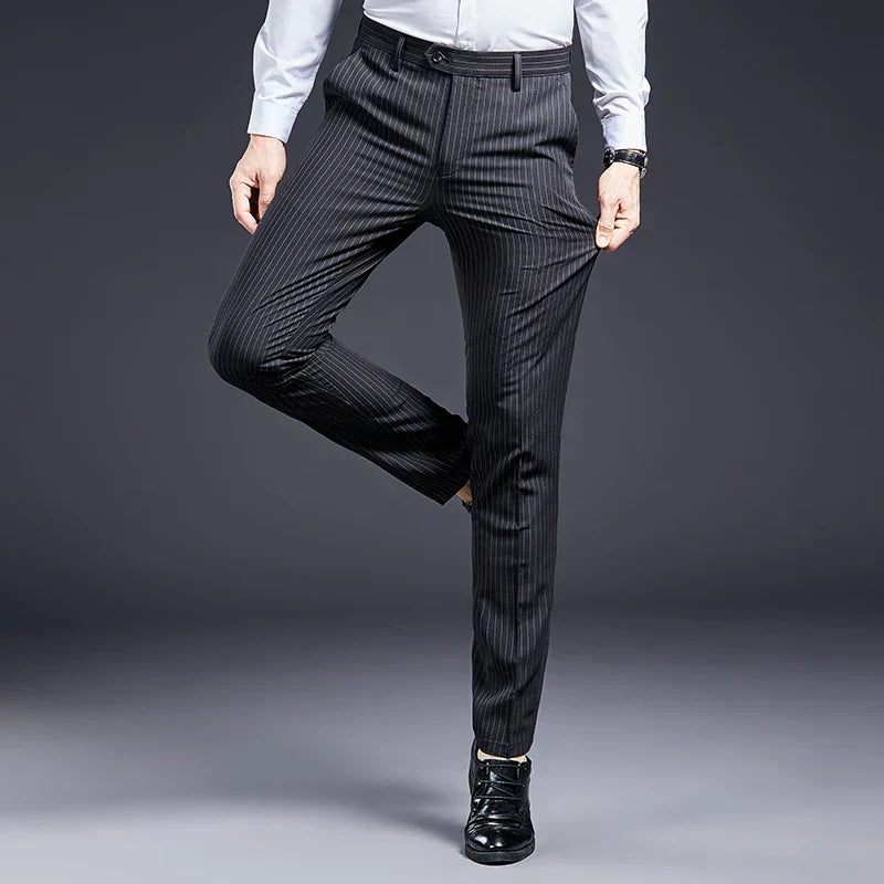 Premium Heren Kostuum Broek Gestreept Zevyn