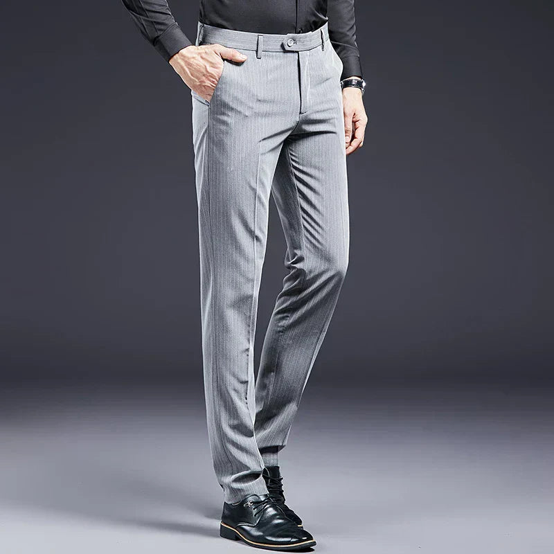 Premium Heren Kostuum Broek Gestreept Zevyn